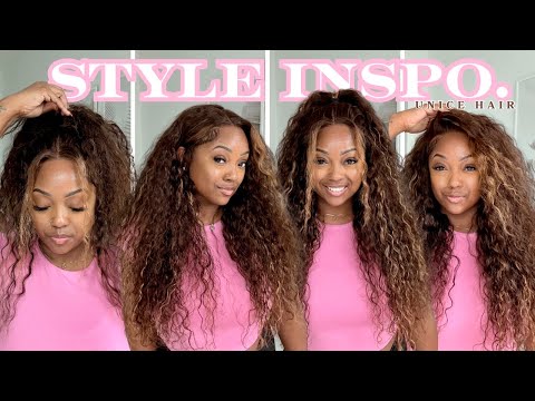 Bye Bye Knots! EASY Water Wave Wig Install | Espresso Brown w/ Blonde Highlights | UNICE Hair