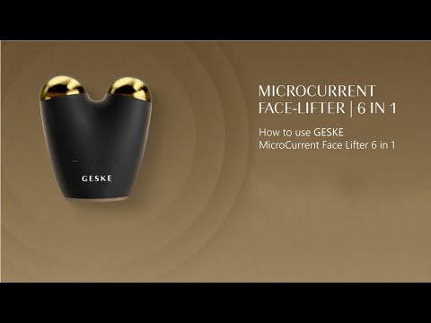 Микротоки Geske MicroCurrent Face-Lifter 6в1 | Микротоковый лифтинг-массажер для подтяжки кожи лица и шеи, видео 2