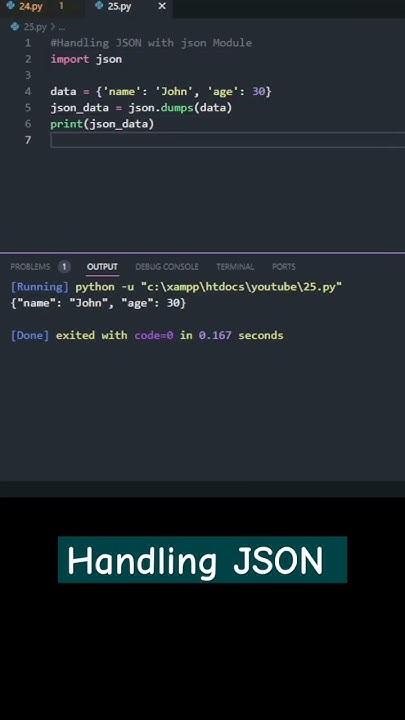 Handling JSON using json Module! #python #programming - YouTube