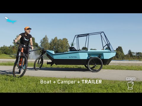 NEW BeTriton Version - eBoat + Camper + eBike Trailer  - LAUNCH 4K