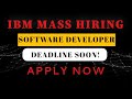 🔥 IBM MASS HIRING | How to Apply – Watch Till the End! | Don't Miss the chance #ibm #placement #Dee
