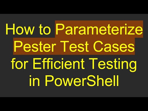 How to Parameterize