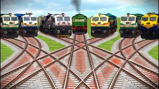🔥 7 INDIAN LOCOMOTIVES FACE OFF ON IMPOSSIBLE RAILWAY TRACKS! 🚆😱 | TRAIN SIMULATOR screenshot 2