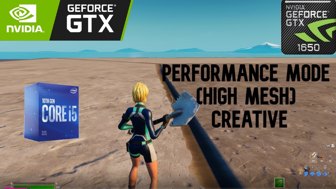 GTX 1650 + INTEL i5 10400F | Fortnite Performance Mode (HIGH MESH) |  Chapter 3 Season 3 |