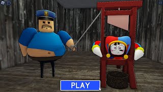 POMNI DIGITAL CIRCUS NEEDS HELP! Barry Prison Run! Horror #roblox #ScaryObby