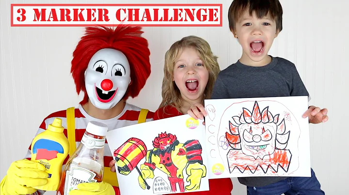 3 Marker Challenge with Roblox Ronald in Real Life...