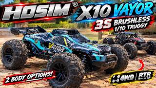New HOSIM X10 VAYOR 1/10 3S Brushless Truggy @hosimrc