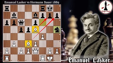 Emanuel Lasker vs Bauer 1889 | A example of Double Bishops Sacrifice