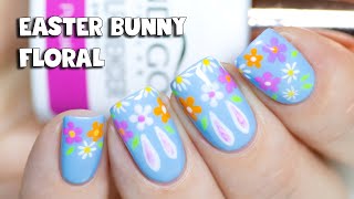 Easter Bunny Ears &amp; Floral Nail Art Tutorial | Indigo Nails