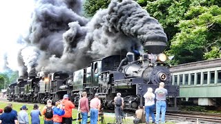 Cass Scenic Railroad Parade of Steam 2022  Listen to those whistles!