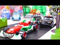 【カーズトミカ】マックィーン＆シェリフVSフランチェスコのカーチェイス！Disney Cars toy stop motion Animation Car Chase vs Francesco