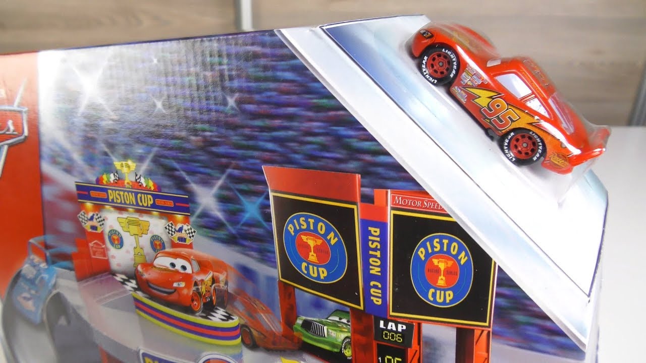 Piston Cup Racing Garage playset YouTube