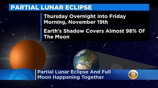 Partial Lunar Eclipse And Full Moon Happening Together