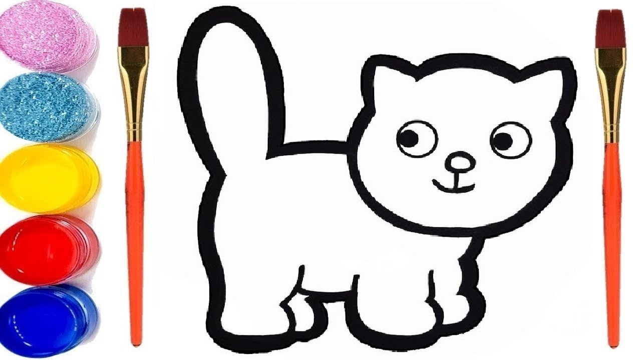 تعليم الرسم للاطفال | تعلم رسم قطه للاطفال | تعلم الرسم خطوة بخطوة ...