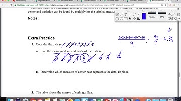 7.1 Measures of Center and Variation