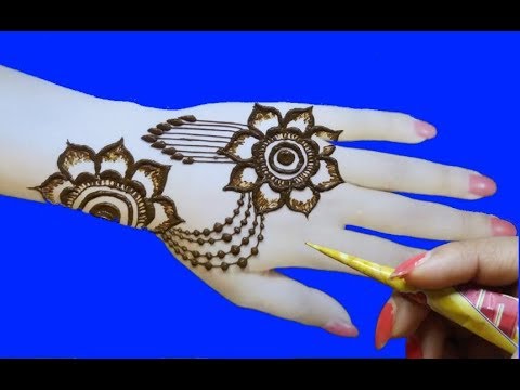 Simple And Stylish Back Hand Mehndi Designs Easy Jewellery