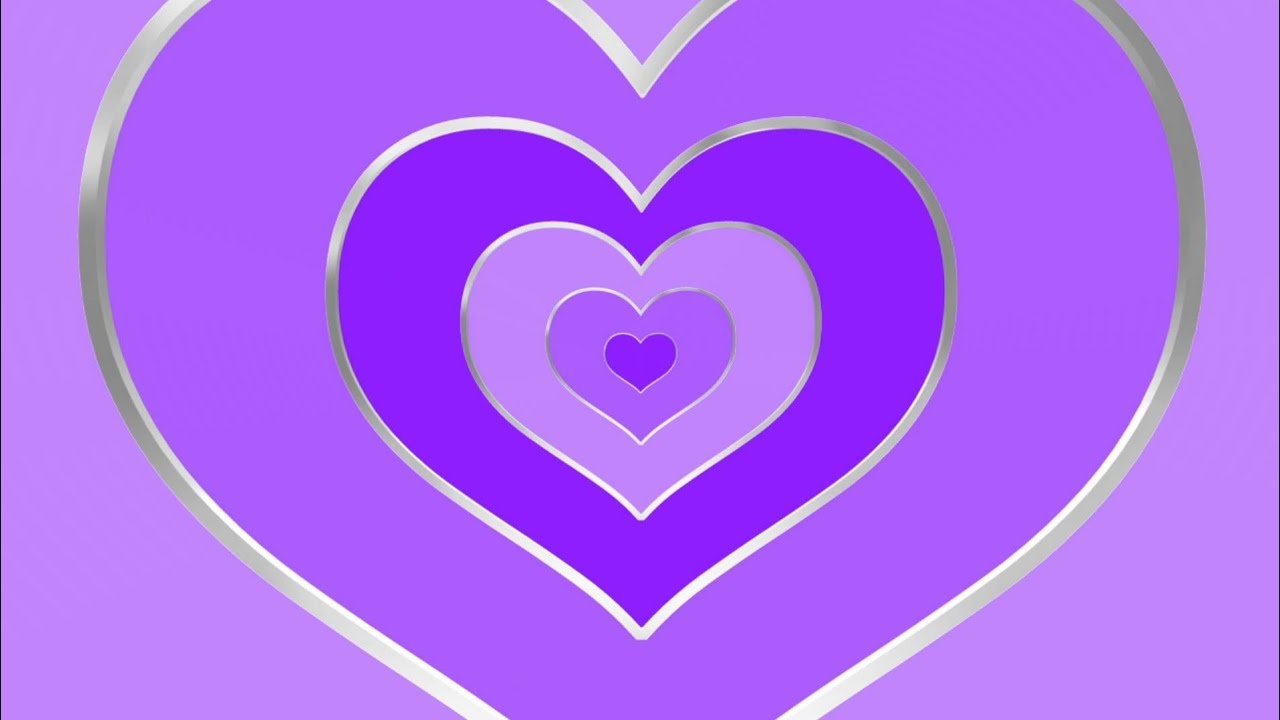 無料動画素材 背景 ハートループ Back Ground Part 4 3 紫ver Youtube