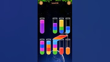 Water Sort Game Level - 85 Without Boosters | Puzzle Games #entertainment #puzzle #games