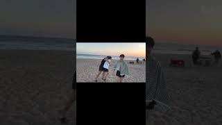 BTS live at the beach today... Aug 16, 2025 V has his Hyung Jin!