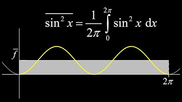 Average value integral for a function and average value of sin^2(x) on 0 to 2pi example.