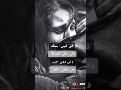 في قلبي اسمك في عقلي صورتك وفي دمي حبك وفي نومي حلمك