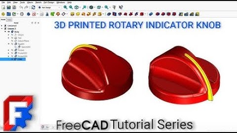 FreeCAD Tutorial: Model a Rotary Indicator Knob | Potentiometer Knob for 3D Printing