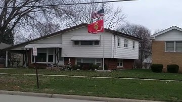 FlagDesk.com | Small US Flag with a larger Marine Corps Flag