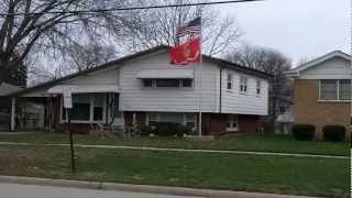 FlagDesk.com | Small US Flag with a larger Marine Corps Flag