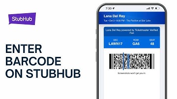How to Enter Barcode on Stubhub