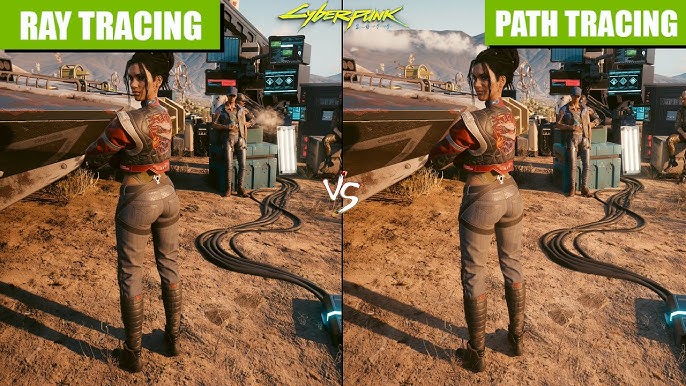 Cyberpunk 2077 Ray Tracing: Overdrive Mode Technology Preview Rasterization  vs. Full Ray Tracing Comparison #004