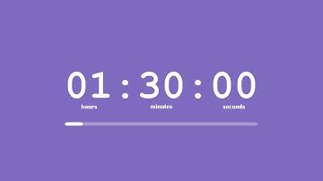 1,5 Hour Timer / Purple Aura Background 💜/ Countdown Clock (without music) 90 Minutes Screen