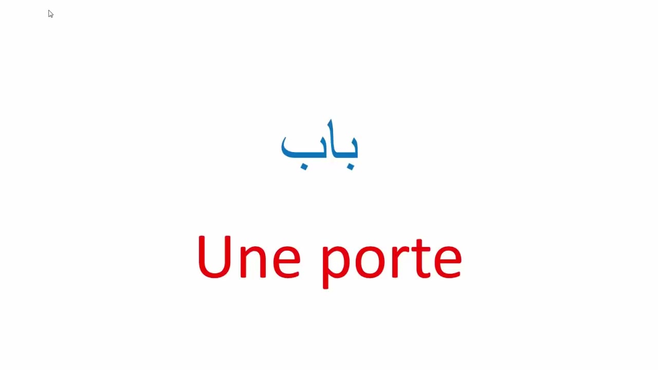 تعلم اللغة الفرنسية/ أجزاء و اثاث المنزل باللغة الفرنسية مترجمة للعربية 