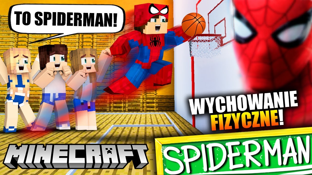 🕷️🕸️ WYCHOWANIE FIZYCZNE?! *dowiedzieli się, że jestem SPIDERMANEM?! | MINECRAFT EKSTRA SZKOŁA