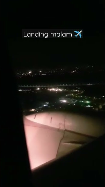 Landing malam hari di Bandara Internasional Ngurah Rai Bali dengan view jalan tol Bali Mandara ✈