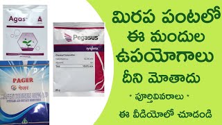 మిరపలో వాడే మంచి మందులు ౹ Syngenta Pegasus | adama agas | dhanuka pager use in telugu