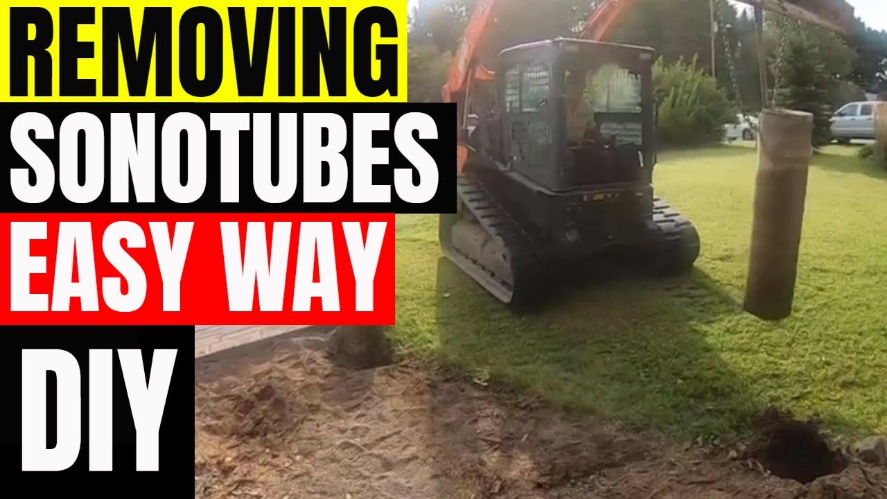 Concrete Sonotube Removal With Skid Steer And Strap The Fast Way Kubota Svl 90-2