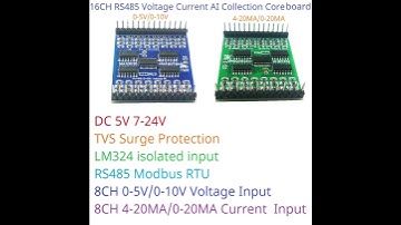 N4VIH16 16CH 0-5V/0-10V 4-20MA/0-20MA Current Voltage RS485 Modbus Rtu Collector Board