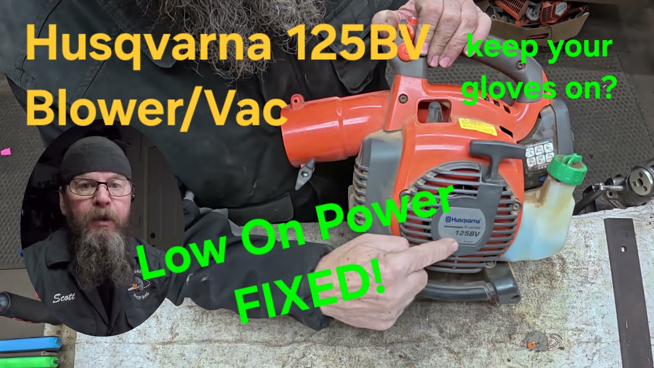 Воздуходув-пылесос Husqvarna 125BV. Низкая мощность — УСТРАНЕНО!