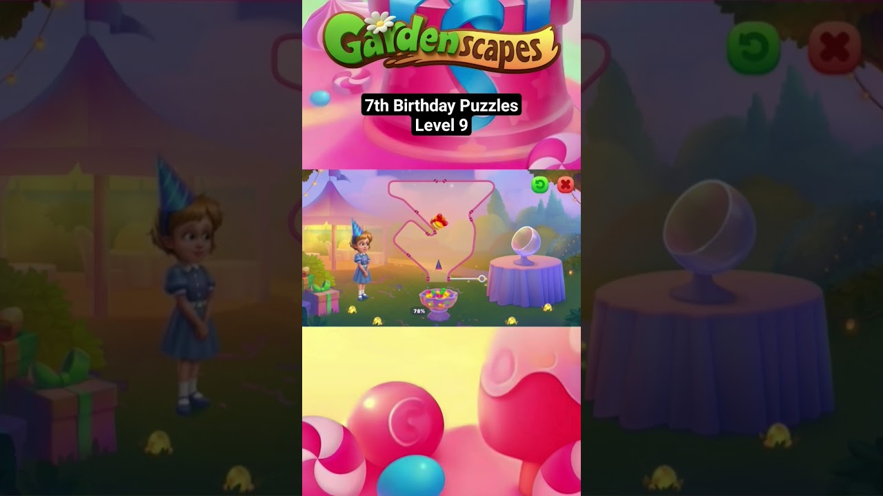 Gardenscapes 7th Birthday Puzzles | Level 9 
