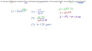 Simple Interest - Calculate Time