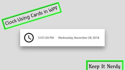 Clock with Cards in WPF in C#