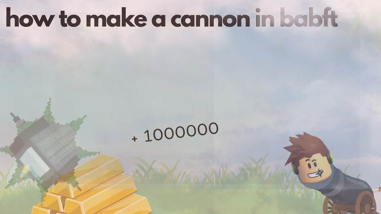 How to make a cannon in BABFT Build a Boat Roblox - YouTube