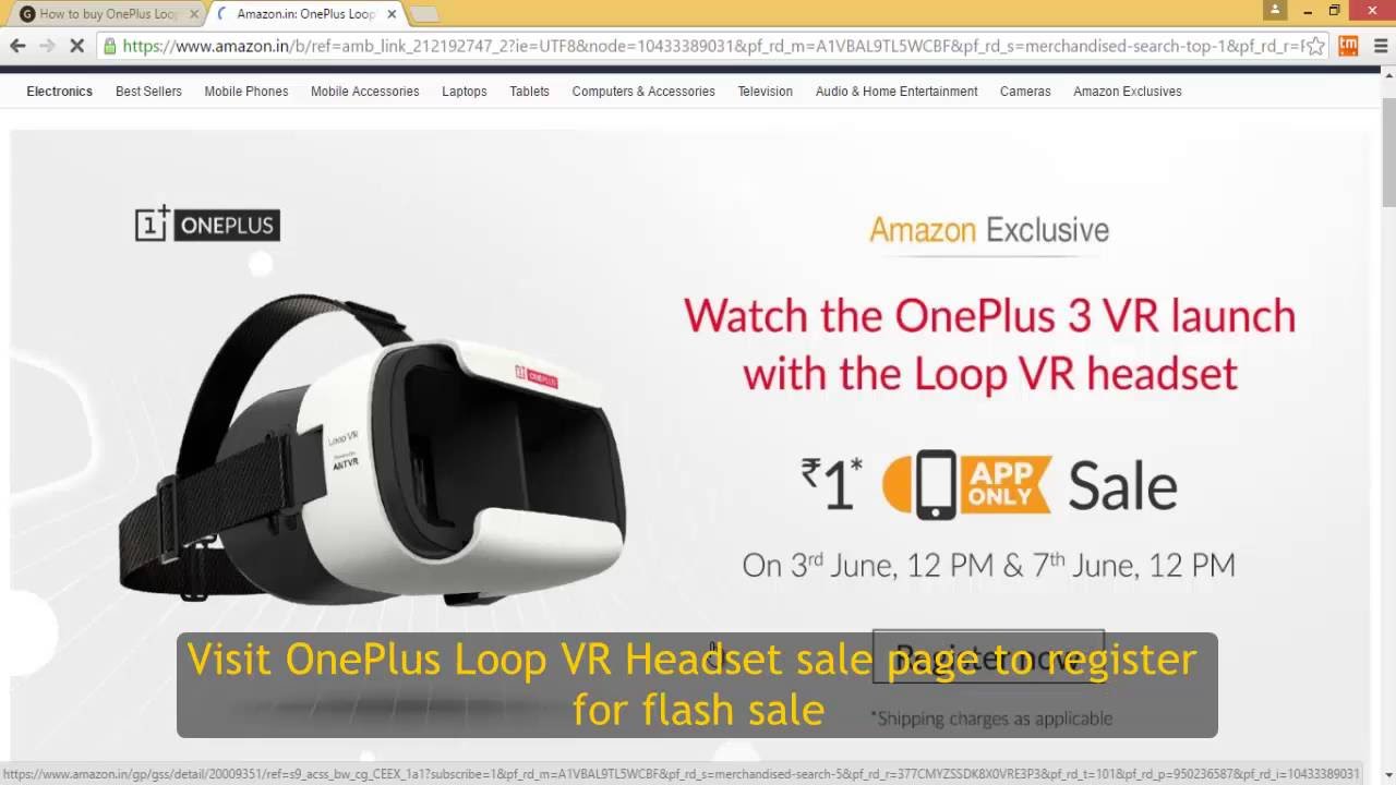 How To Buy Oneplus Loop Vr Headset For Rs 1 From Amazon App On 03 June Youtube