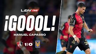¡GOL DE MANUEL CAPASSO! | Cabezazo en el Jalisco | Atlas 1 - 0 Tigres | Layvtime