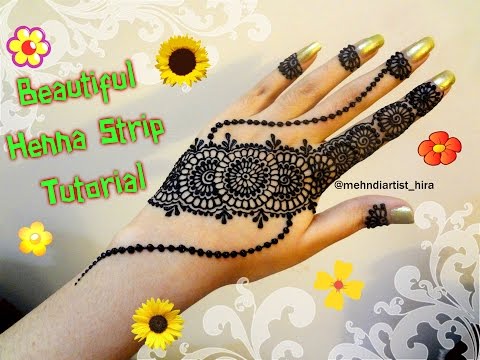 How To Apply Easy Simple Strip Bail Henna Mehndi Designs For