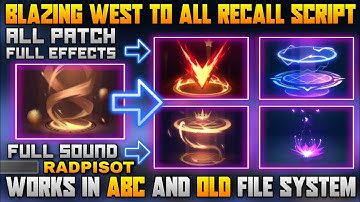 ▶️ BLAZING WEST RECALL SCRIPT | FULL BACKUP FILE | BLAZING WEST RECALL SCRIPT TO ALL RECALL SCRIPT