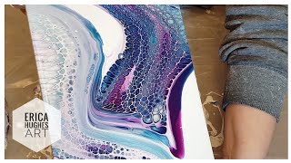 Bloom Swipe with A Twist / Acrylic Pouring Techniques / Fluid Acrylic Painting