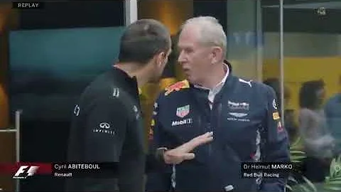 Helmut Marko & Cyril Abiteboul - Argument about Re...