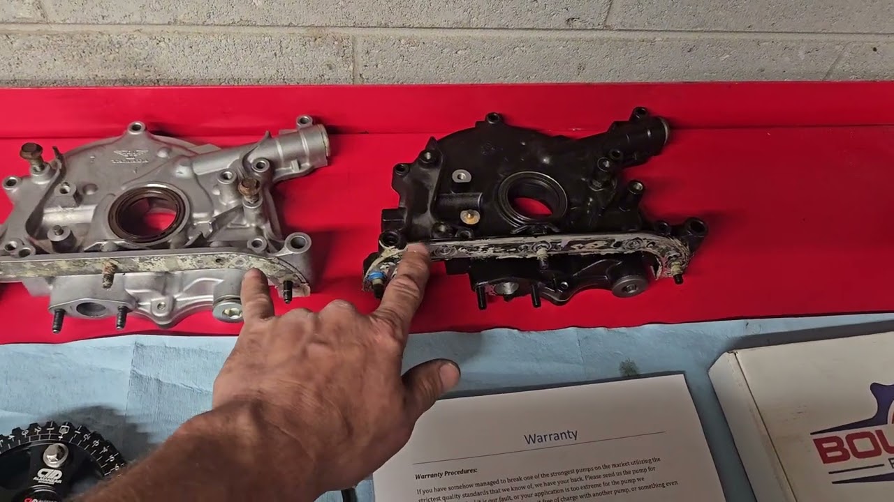 Honda Stock GSR vs ACL oil pump comparison