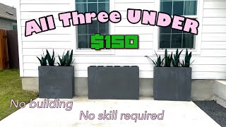 DIY Cinderblock MODERN PLANTERS 🌱 ||  With FAUX Plants 🪴 CHEAP AND EASY🤑